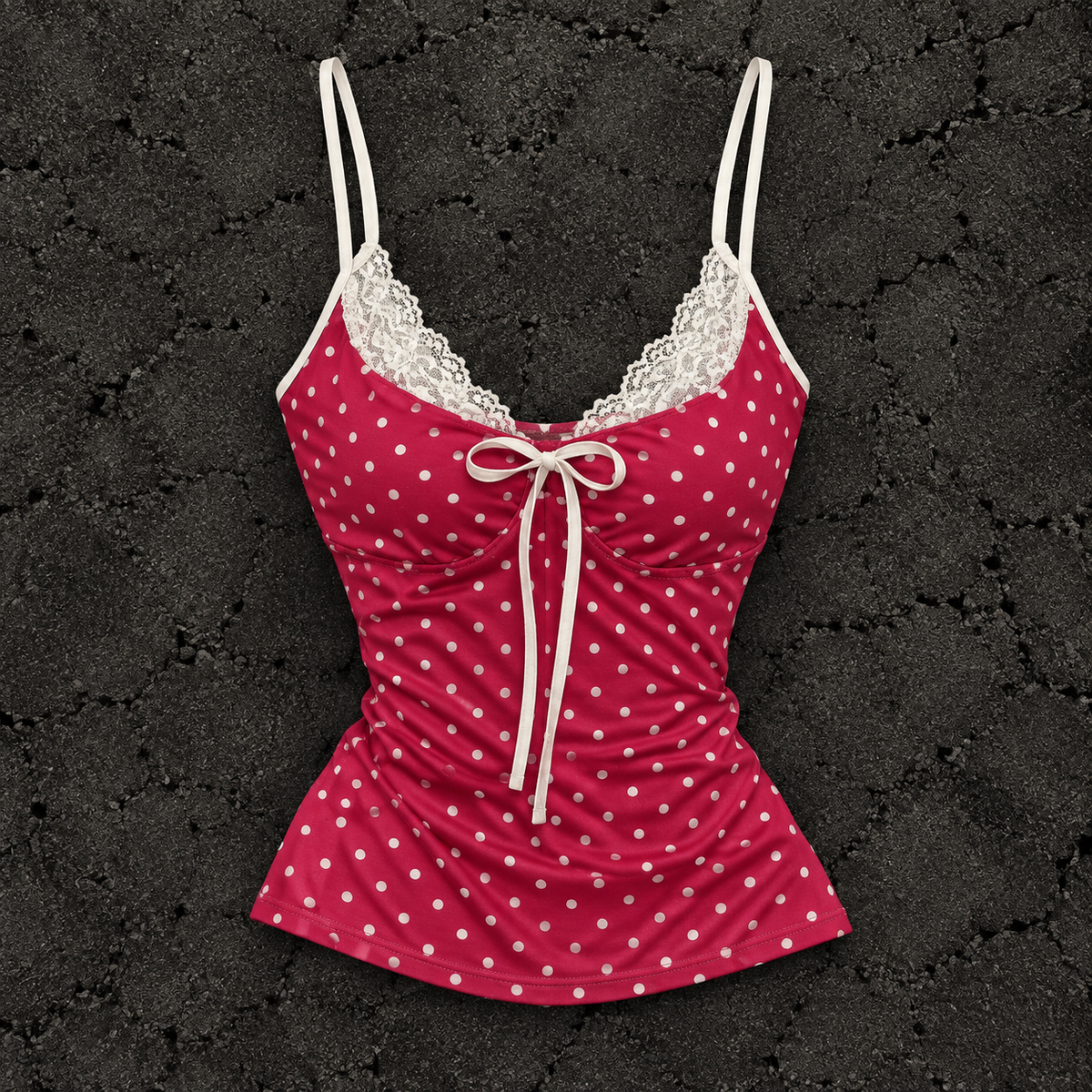 Polka Dot Lace Tank