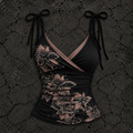 Mocha Flower Strap Tank