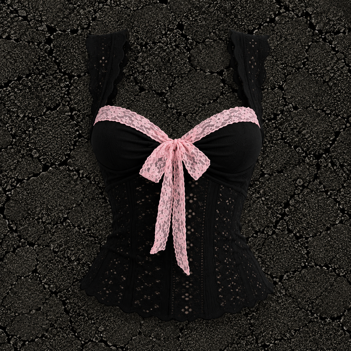 Laced Ribbon Tank