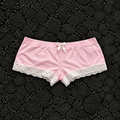 Pink Lace and Bow Shorts