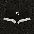 Black Lace and Bow Shorts