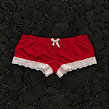 Red Lace and Bow Shorts
