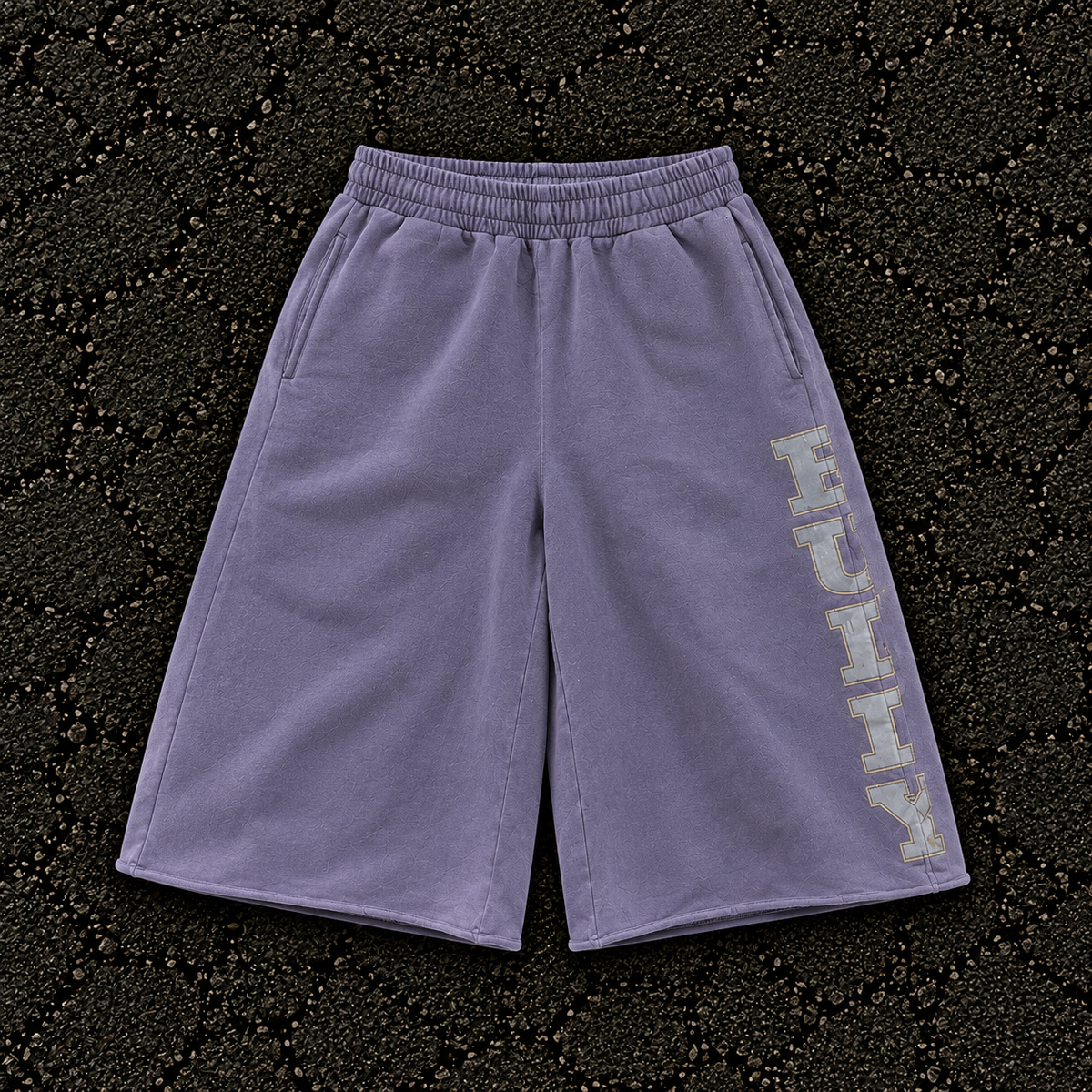 Purple Baggy SweatShorts
