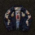 Hip Hop Japanese Style Navy Bomber Jacket
