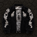 Hip Hop Japanese Style Black Bomber Jacket