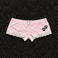 Paw Print Pink Lace and Bow Shorts