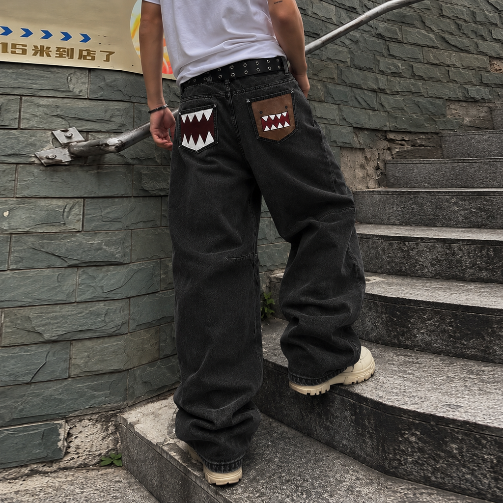 Domo Monster Patch Baggy Jeans