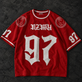 97 Red Varsity Jersey Tee