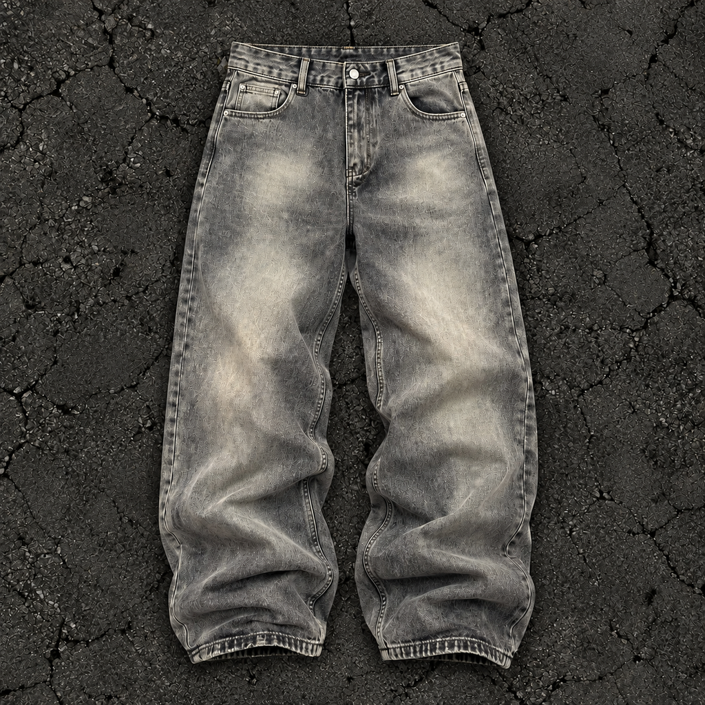Ash Wash Grey Baggy Jeans