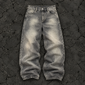 Ash Wash Grey Baggy Jeans
